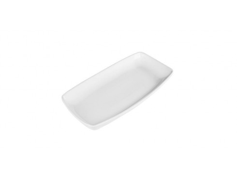 X SQUARED PLATE OBLONG WHITE 11.75 X 6"