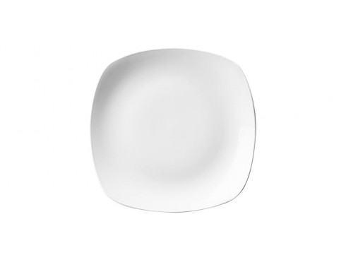 X SQUARED PLATE WHITE 17CM