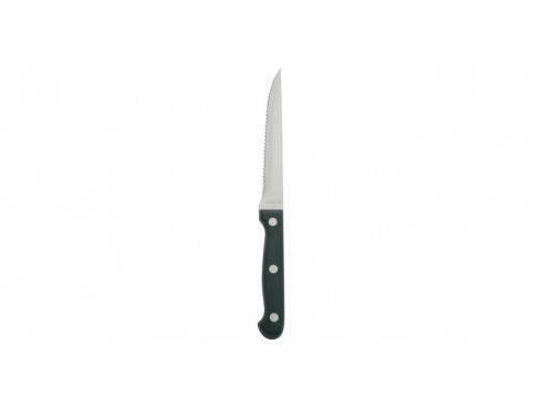 KNIFE STEAK BLACK HANDLED 18/0