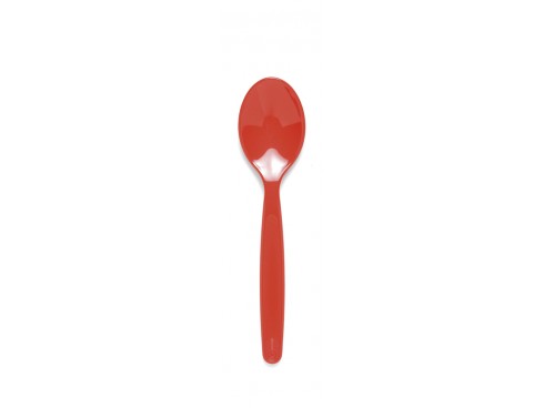 SPOON DESSERT POLYCARBONATE RED 170MM