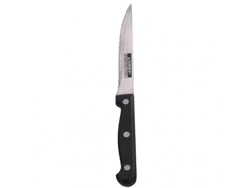 KNIFE STEAK RIVETED HANDLE BLACK