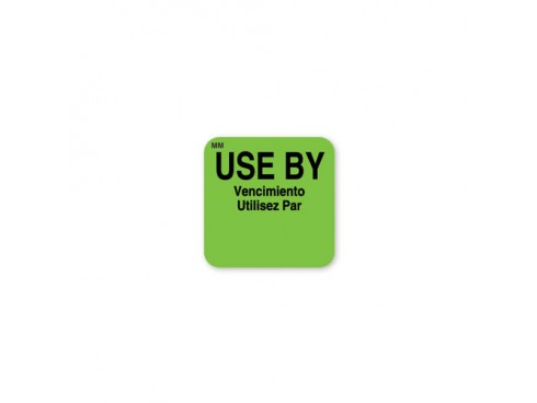 LABEL USE BY ROLL 25MM