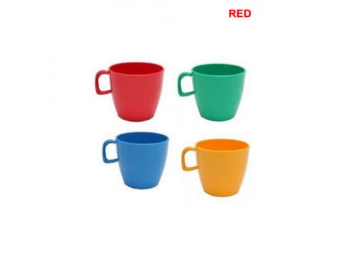 CUP POLYCARB RED 22CL