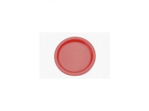 PLATE SNACK POLYCARB RED 170MM