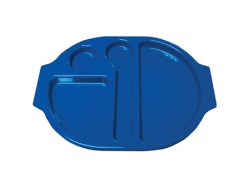 TRAY MEAL MELAMINE BLUE  322X236MM