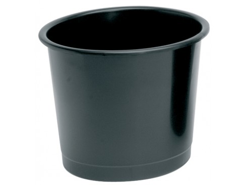 BIN WASTE PAPER PLASTIC BLACK 14LT