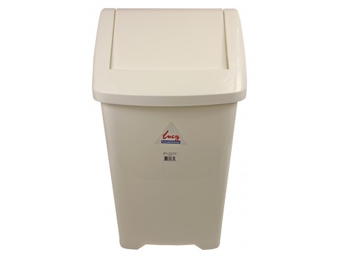 BIN SWING TOP POLYPROP WHITE 36LT
