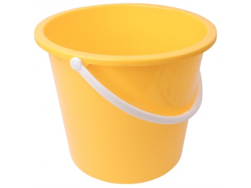 BUCKET PLASTIC YELLOW 10LT