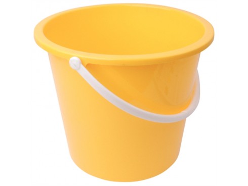 BUCKET PLASTIC YELLOW 2 GAL/10LT