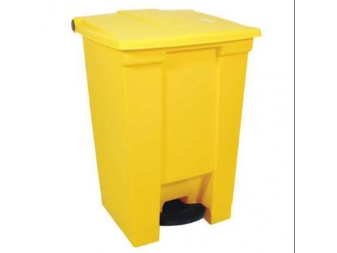 CONTAINER BIN STEP-ON YELLOW 45.4LT