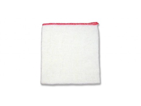 CLOTH DISH BORDER RED 14X12"