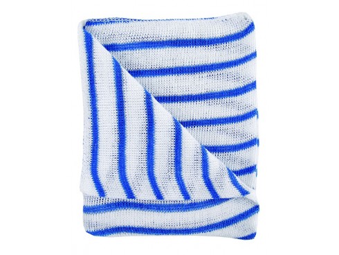 CLOTH DISH STOCKINETTE BLUE STRIPE 16X12"