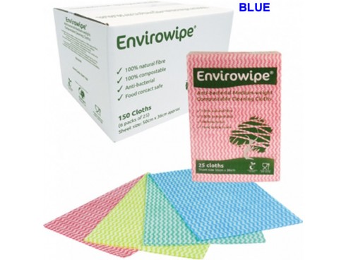 CLOTH ENVIROWIPE COMPOSTABLE BLUE 50X36CM