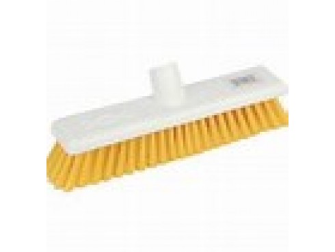 BROOM HEAD HYGIENE STIFF YELLOW 12"