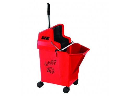 MOP BUCKET + WRINGER LADY MOP COMBO RED