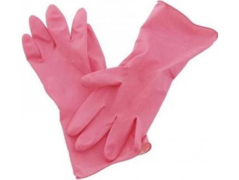 GLOVES RUBBER MARIGOLD PINK SMALL