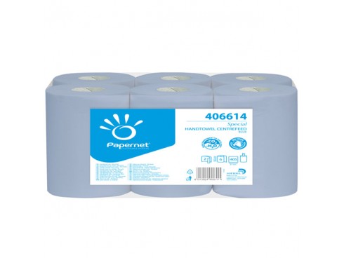 CENTREFEED ROLL 2PLY BLUE 150M