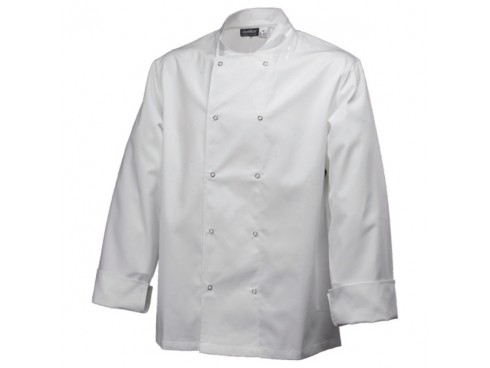 JACKET CHEF STUD LONG WHITE MEDIUM