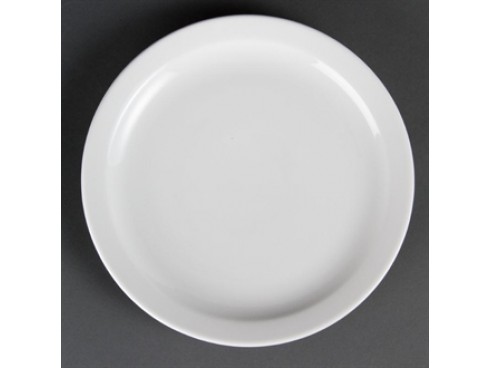 PLATE NARROW RIM OLYMPIA WHITE 10"