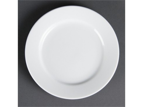 PLATE WIDE RIM OLYMPIA WHITE 6.5"