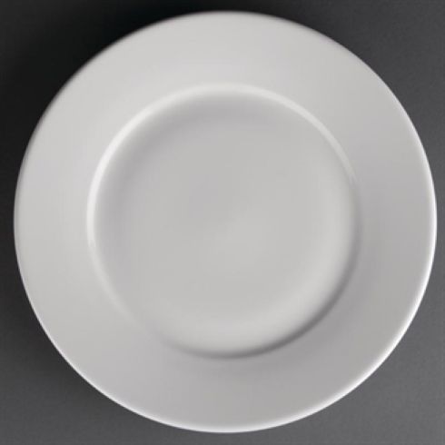 PLATE WIDE RIM ATHENA WHITE 10"