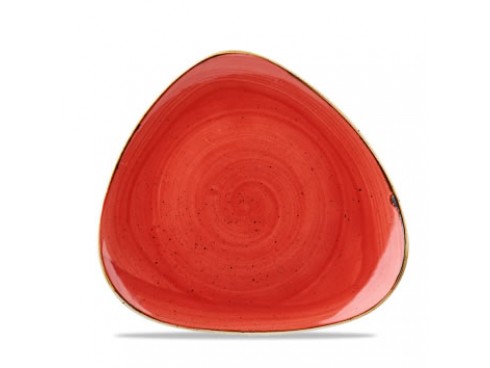 PLATE LOTUS STONECAST BERRY RED 7"