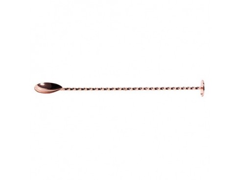 SPOON BAR TWISTED COPPER PLATED 27CM