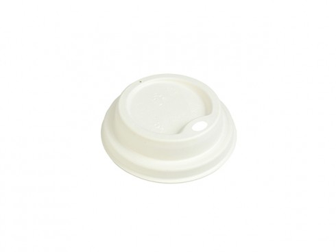 LID DOMED BAGASSE WHITE 8OZ