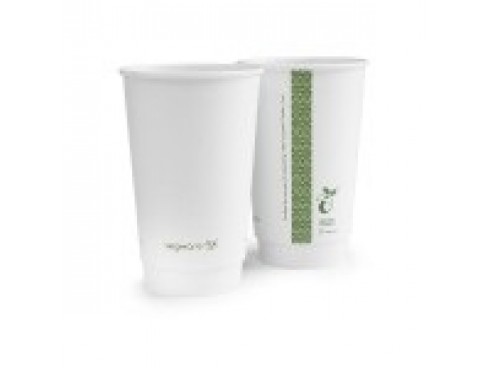 CUP DOUBLE WALL WHITE 16OZ