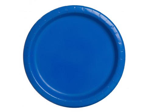 PLATE PAPER LIGHT BLUE 9"