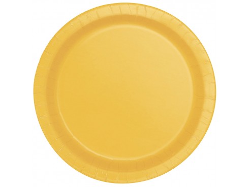 PLATE PAPER YELLOW 9"