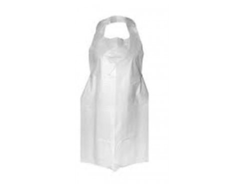 APRON DISPOSABLE FLAT WHITE PACK 27X42"