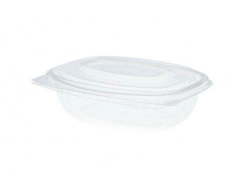 CONTAINER HINGED LID PLA 12OZ