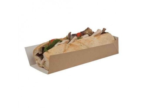 TRAY BAGUETTE OPEN ENDED KRAFT 10"