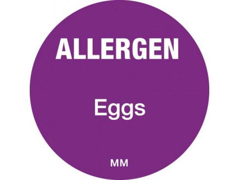 LABEL DOT ALLERGEN EGG 25MM