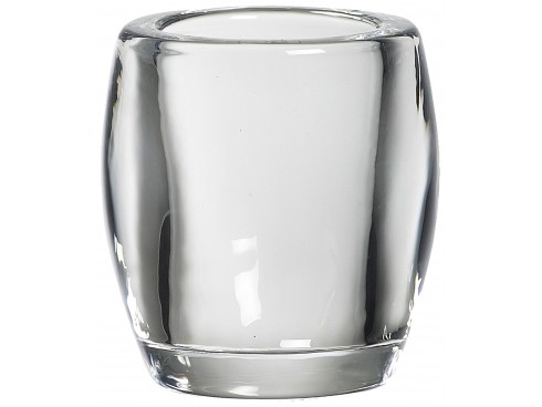 HOLDER TEALIGHT GLASS CLEAR 77 X 72MM