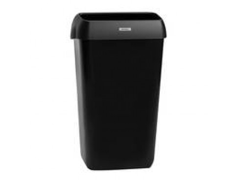 BIN 50LT WITH LID BLACK 2 PACK