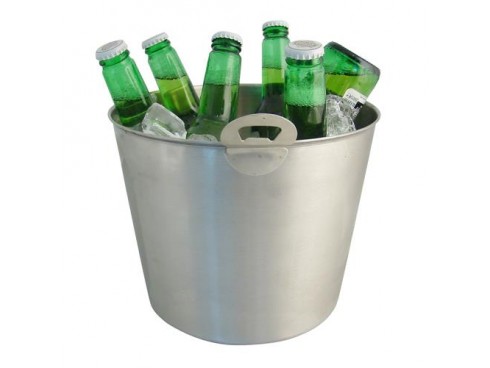 BOTTLE BUCKET BRUSHED SS WITH OPENER
