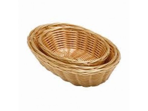 BASKET OVAL POLYWICKER 10X6.5X2.5"