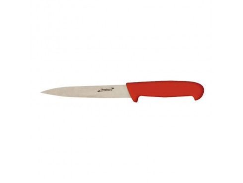 KNIFE BONING NARROW BLADE RED 5-6"