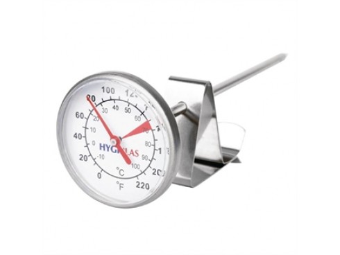 THERMOMETER MILK FROTHING DIAL 45X125MM