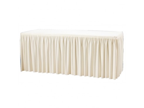 TABLECOVER & SKIRTING PLISSE CREAM