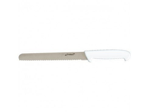 KNIFE BREAD SERRATED GENWARE WHITE 8"