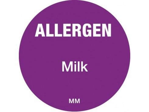 LABEL ALLERGEN MILK 1" CIRCLE