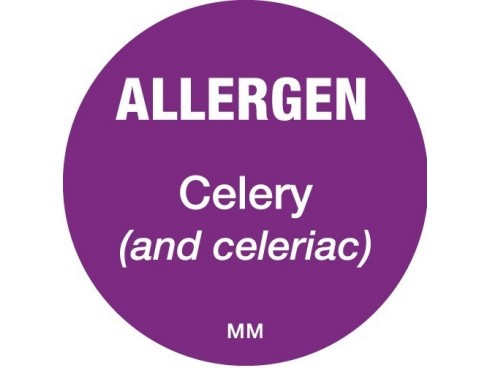 LABEL ALLERGEN CELERY  1" CIRCLE