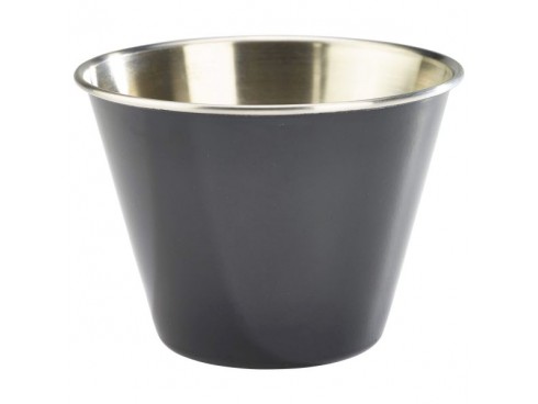 RAMEKIN STAINLESS STEEL BLACK 12OZ