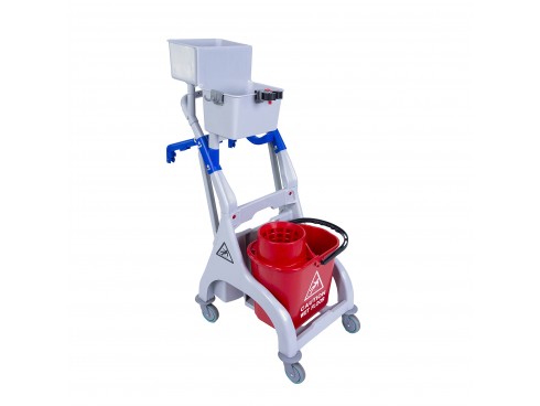SYSTEM MOPPING TROLLEY BUCKET WRINGER RED