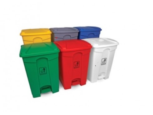 BIN PEDAL POLYPROPYLENE GREEN 45LT