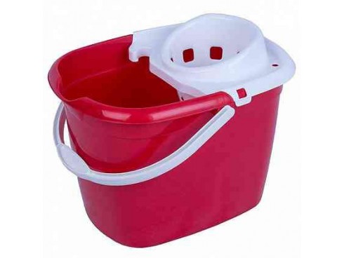 BUCKET MOP AND WRINGER RED 12LITRE