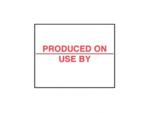 LABEL FOR LABEL GUN PRODUCED ON/USE BY